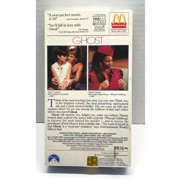 Ghost VHS Patrick Swayze Whoopi Goldberg Demi Moore 1990 Video Factory Sealed - Picture 2 of 7